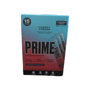 Prime Hydration Sticks Electrolyte Mix 15 Sticks In Pack Cherry Freeze